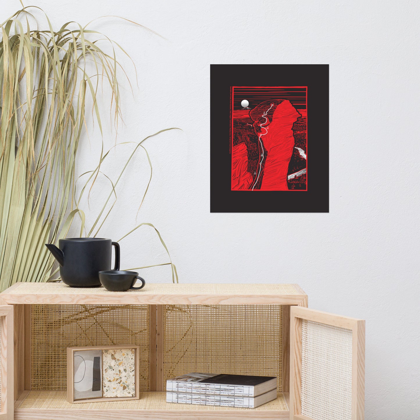 Monkey Face black poster
