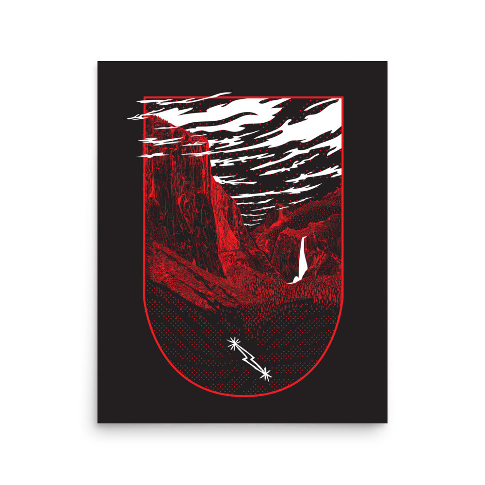 Yosemite black poster