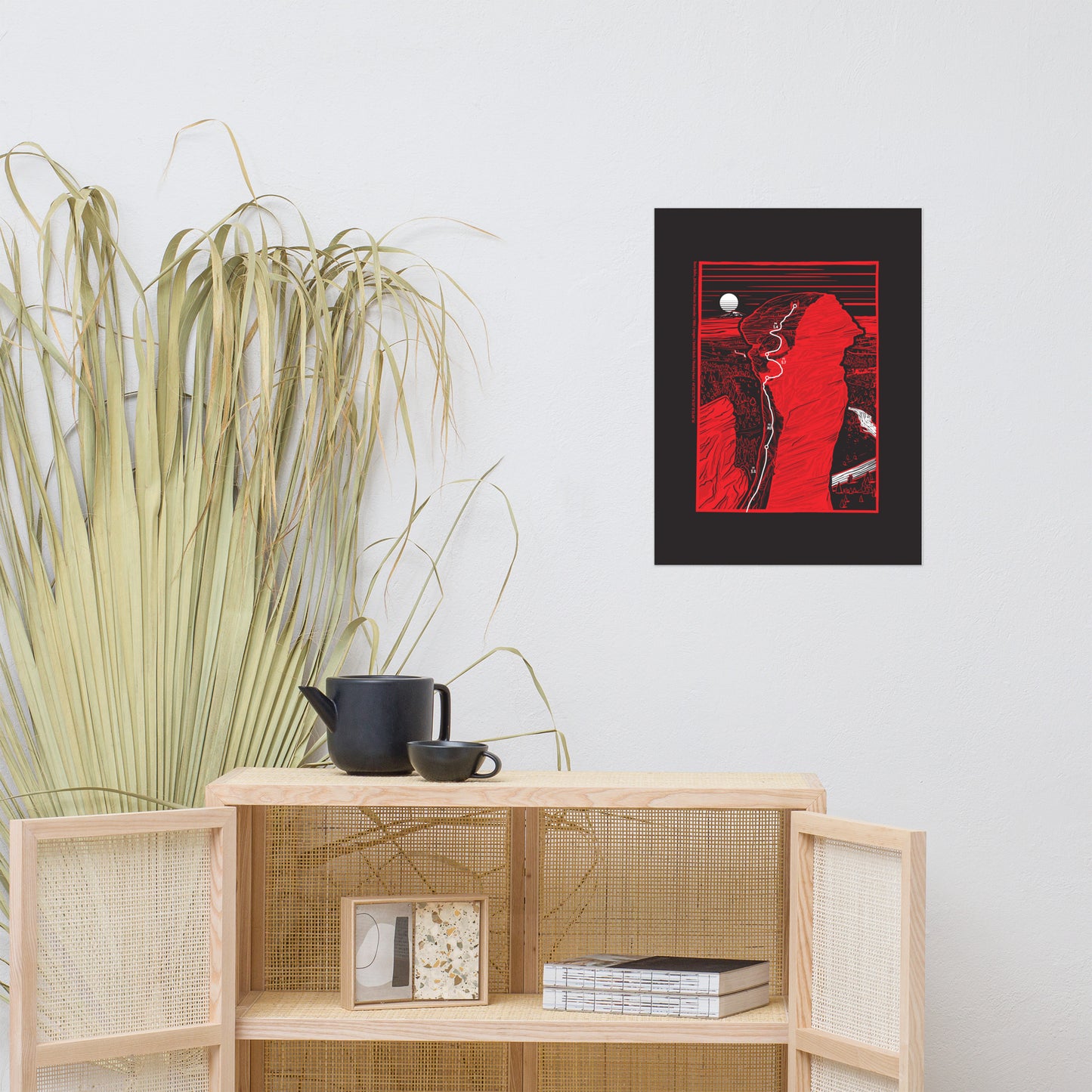 Monkey Face black poster