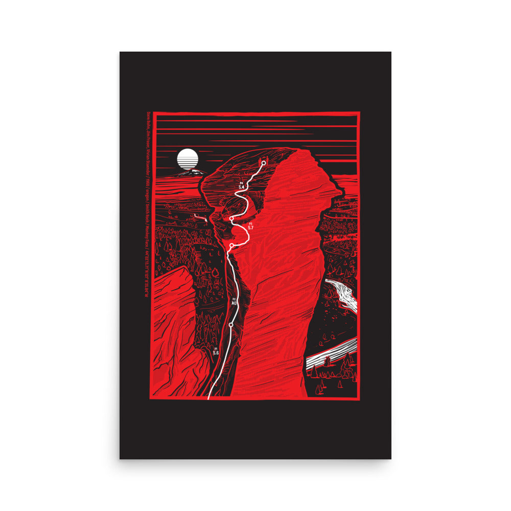 Monkey Face black poster