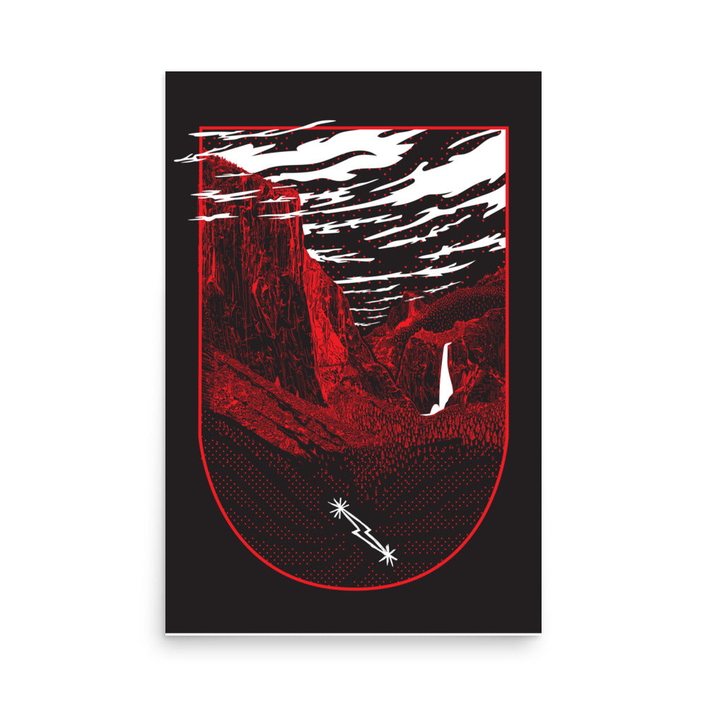 Yosemite black poster
