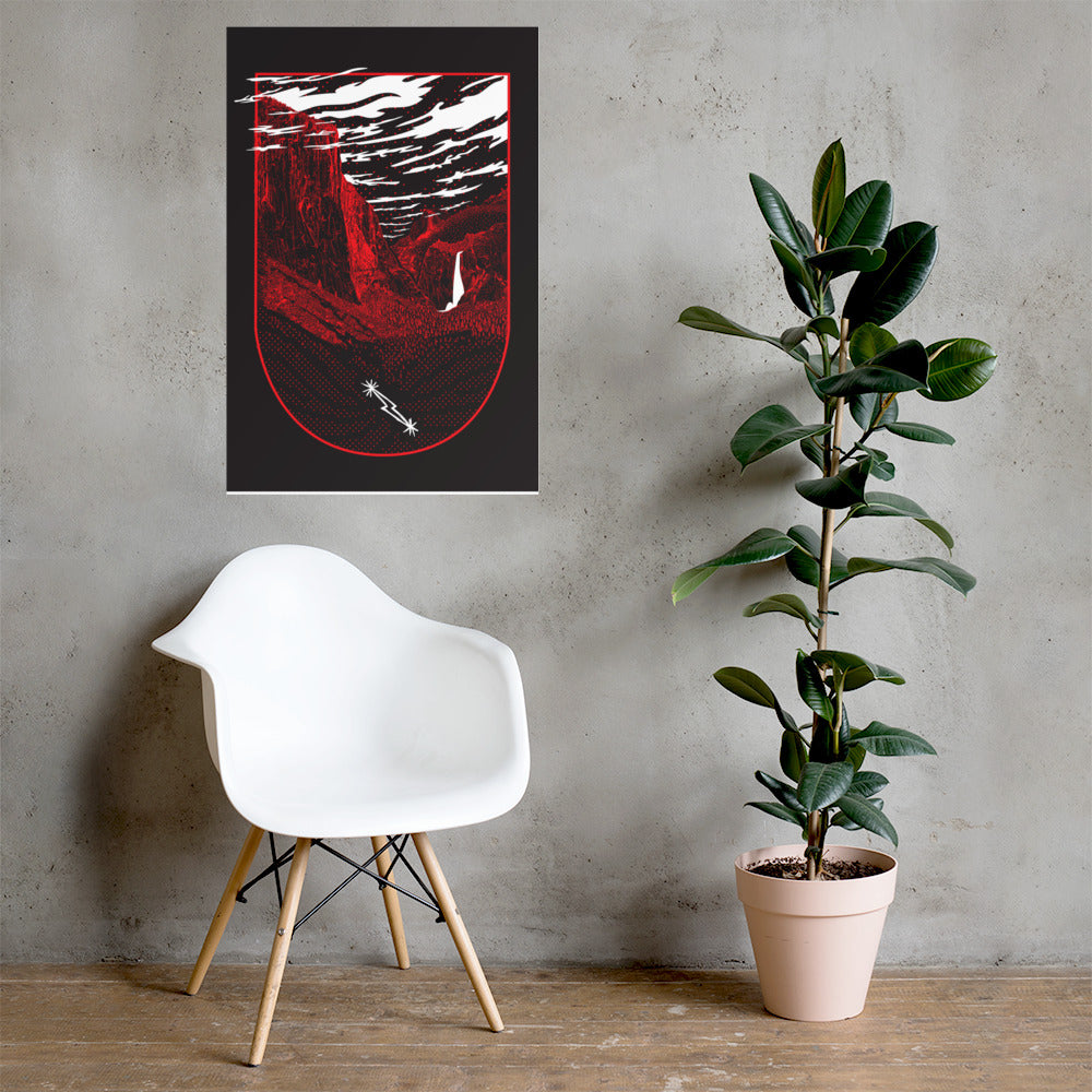 Yosemite black poster