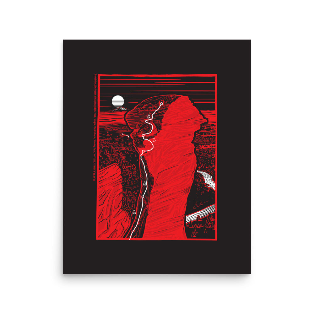 Monkey Face black poster