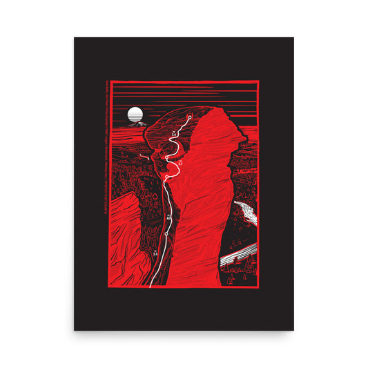 Monkey Face black poster