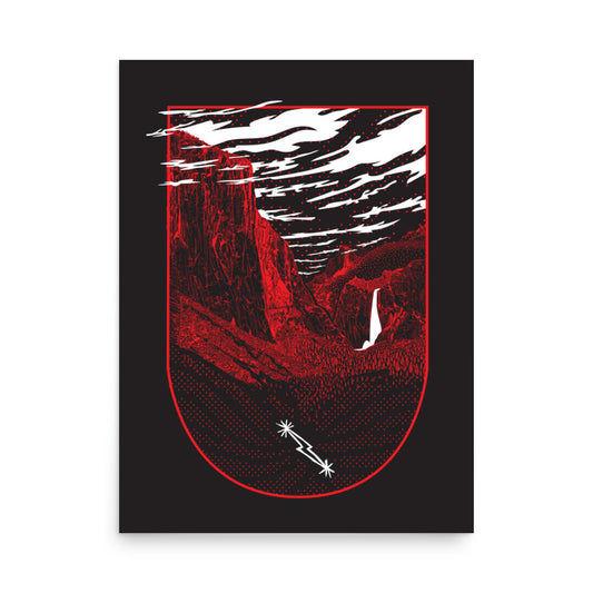 Yosemite black poster